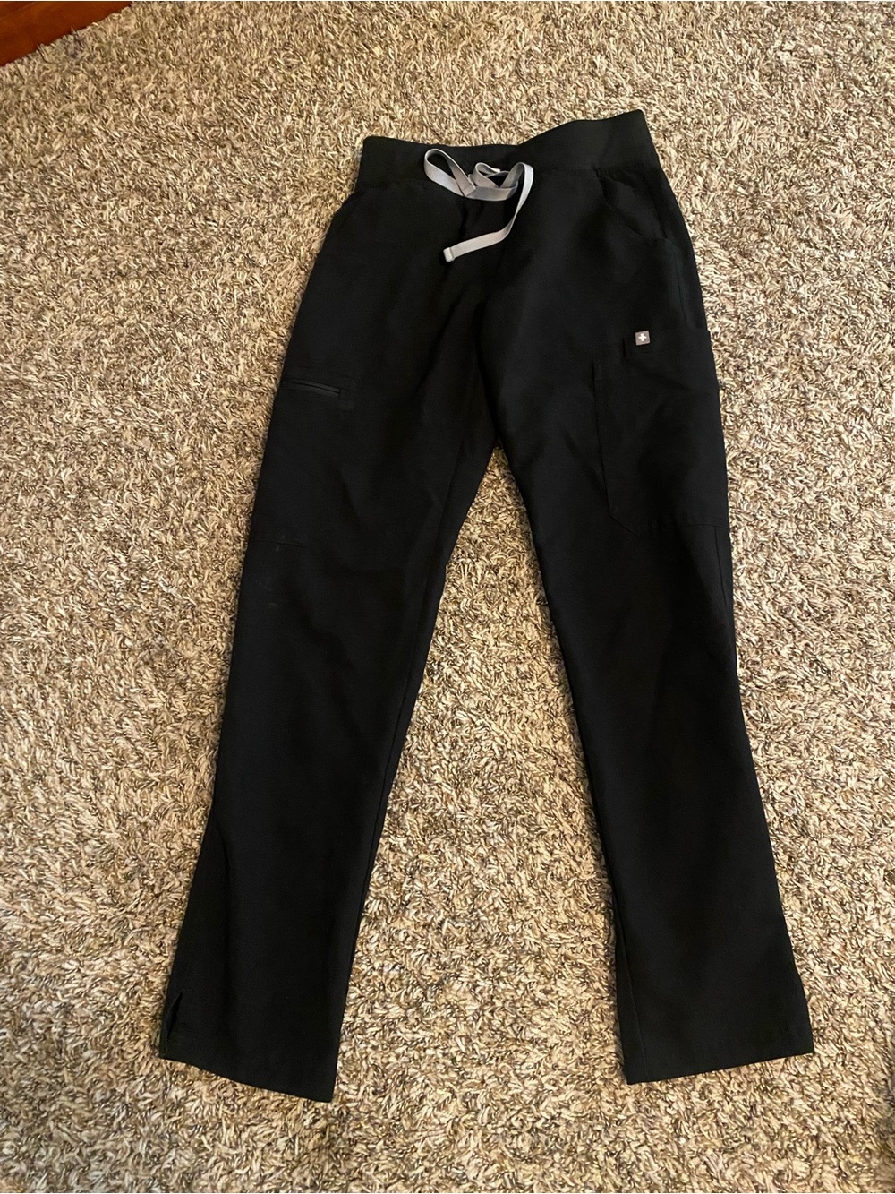 Figs Black Drawstring scrub bottoms